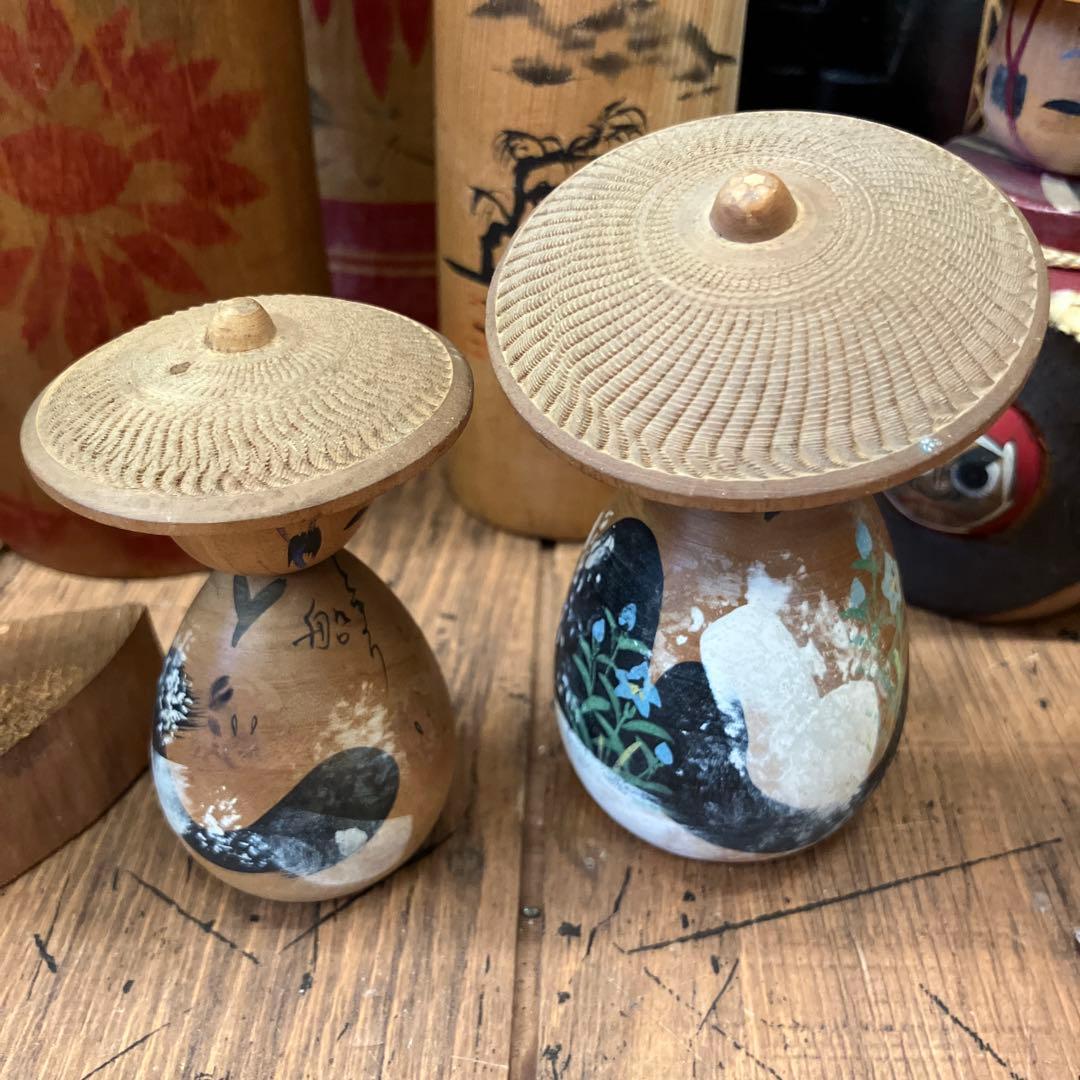 昭和レトロ 木製 こけし 小芥子 24体セット 伝統的なこけし人形セット