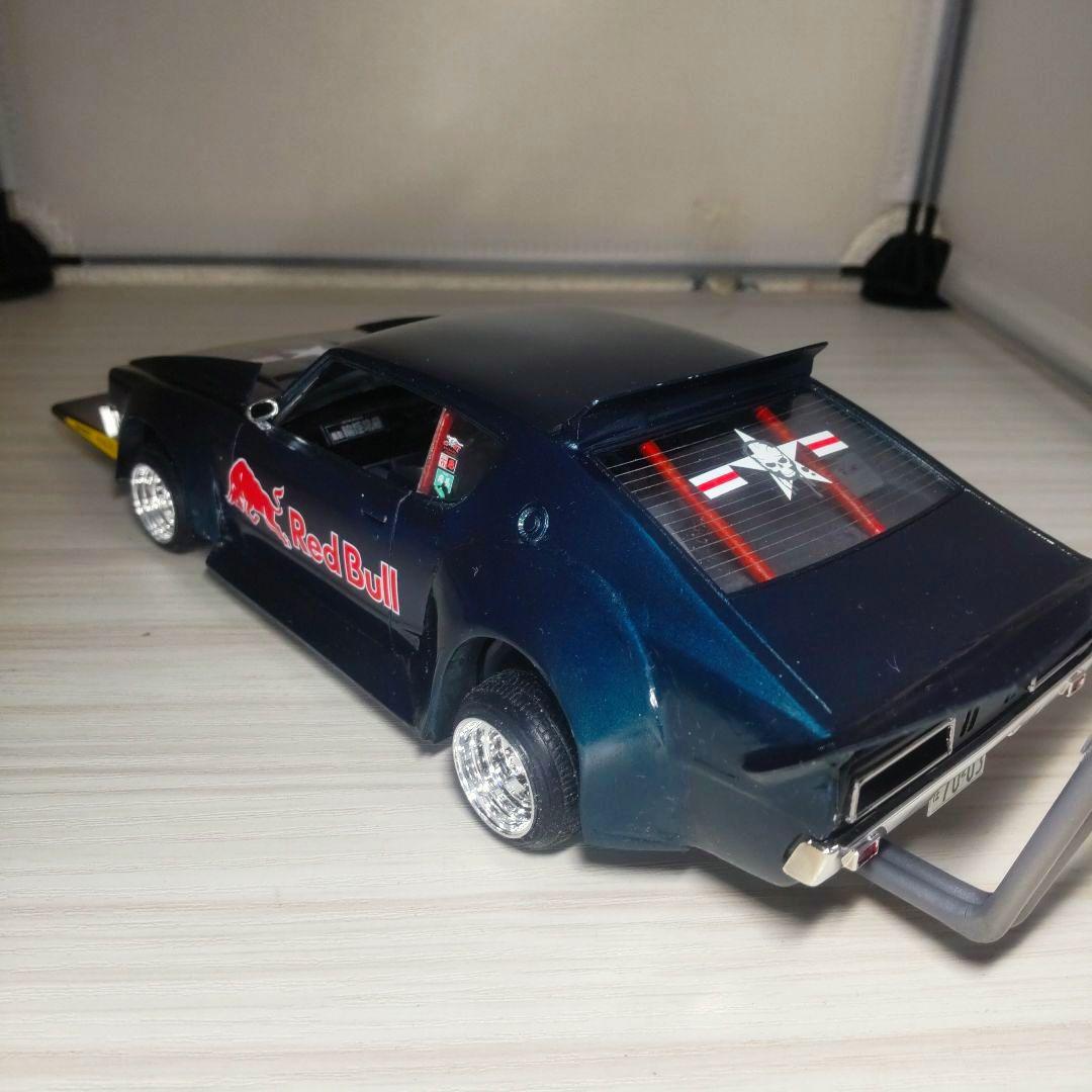 アオシマ1/24ケンメリ２Dr改！街道レーサー（レッドブル仕様）塗装済完成品！