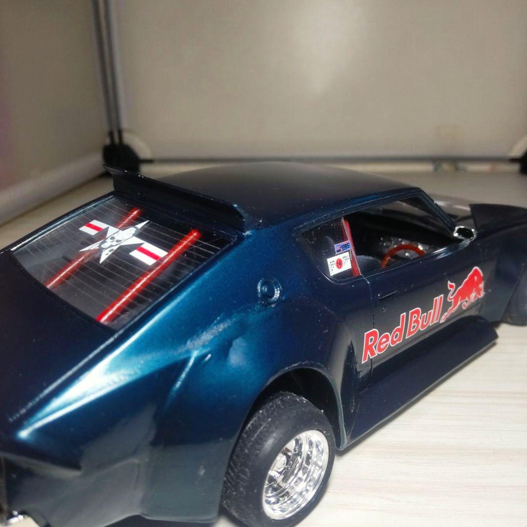 アオシマ1/24ケンメリ２Dr改！街道レーサー（レッドブル仕様）塗装済完成品！