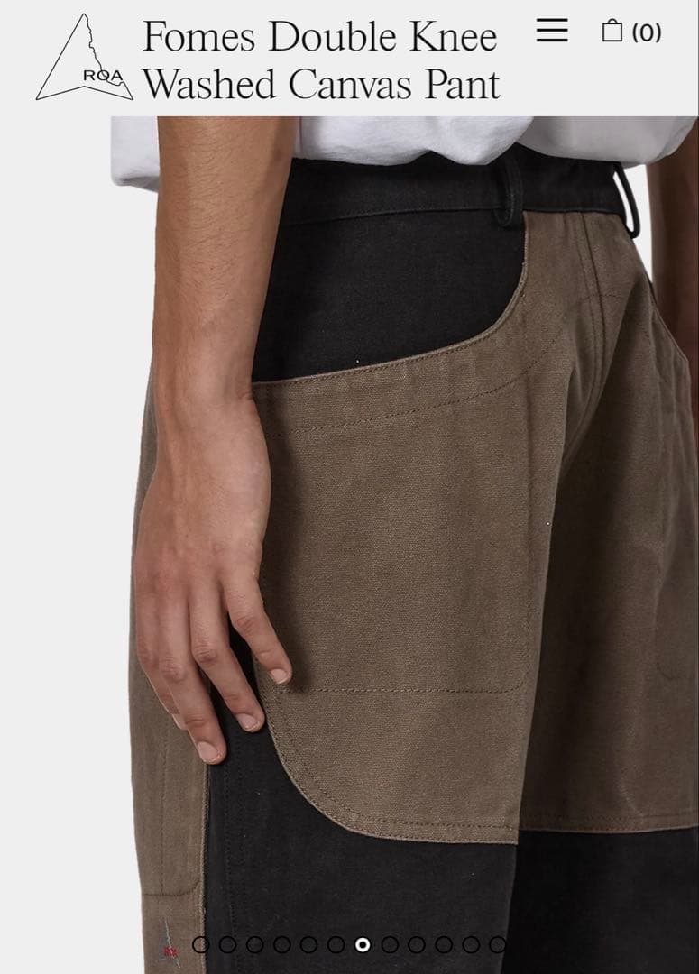 パンツ ROA Fomes Double Knee Washed Canvas Pant