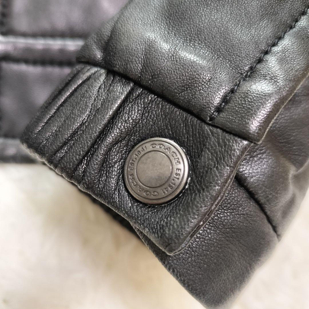 専用☆美品 希少サイズ COACH シープスキン シングルライダース XS