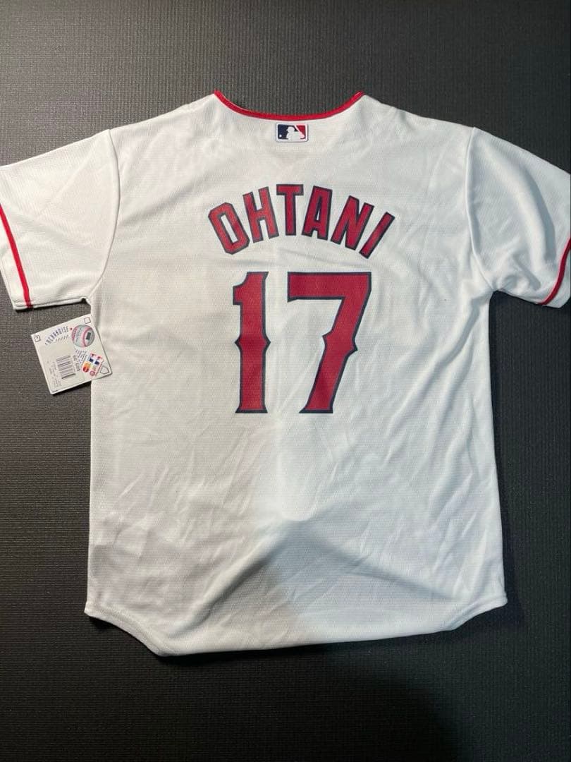 【新品タグ付】大谷翔平 エンゼルス レプリカユニフォーム 17番 ユースL（M）