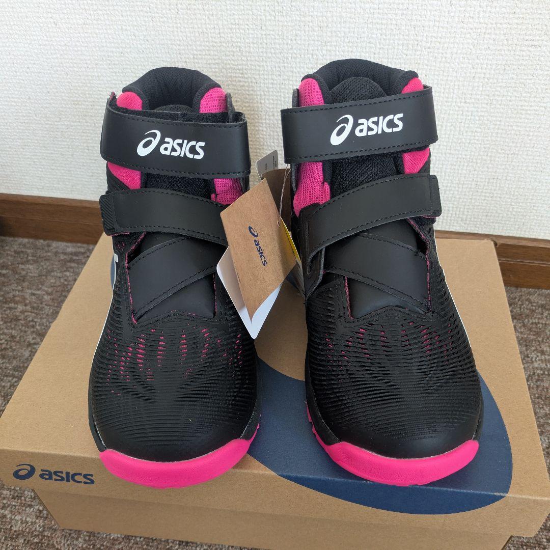 ASICS 安全靴 23.5cm 黒/ピンク