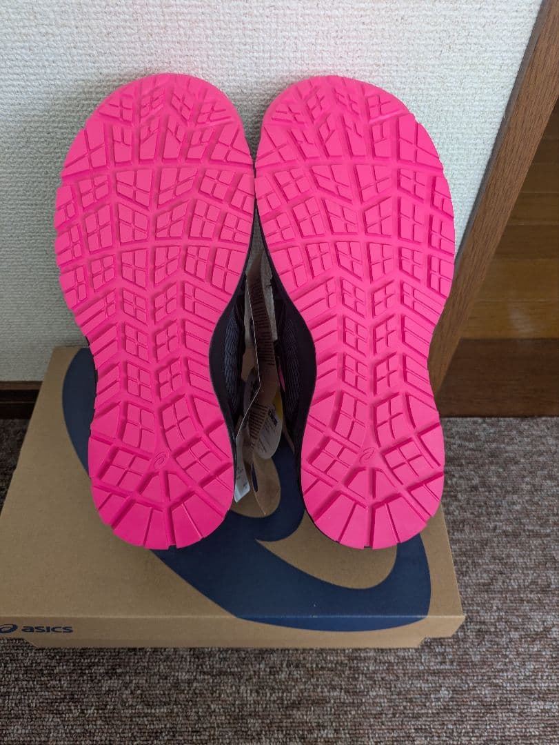 ASICS 安全靴 23.5cm 黒/ピンク