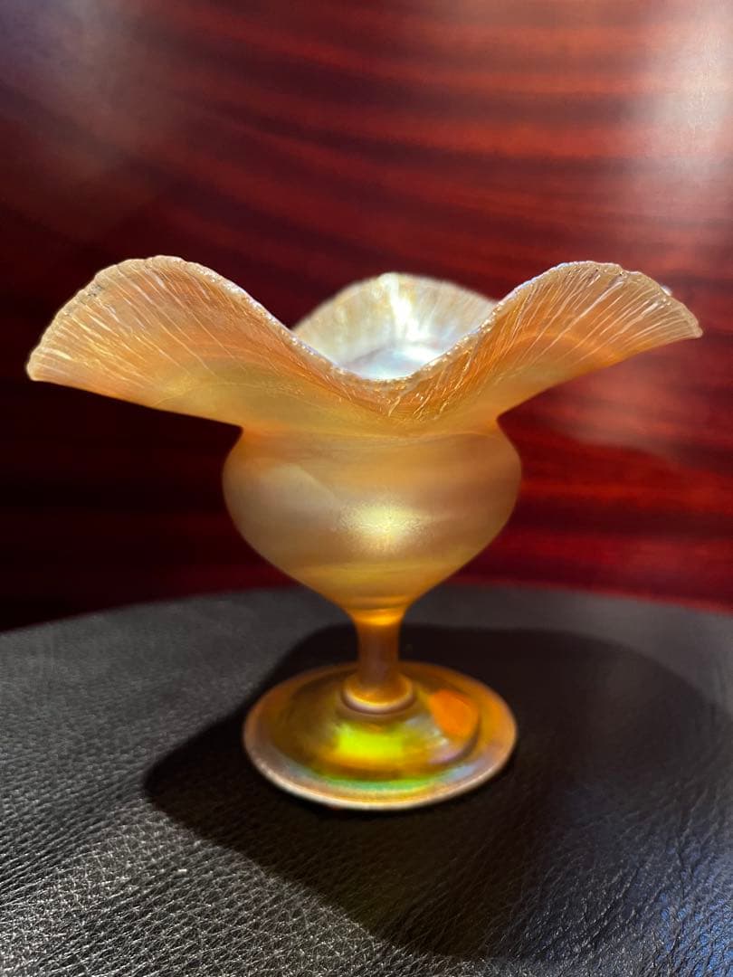 ティファニー　グラス　花瓶　コンポート　アンティーク