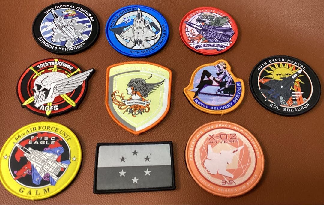 エースコンバット パッチ ベルクロ ワッペン10枚セット