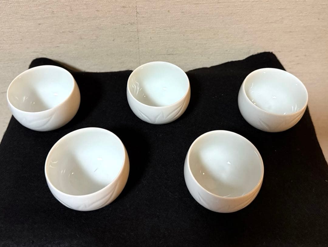 無形文化財 奥川忠右衛門 白磁茶碗五組揃
