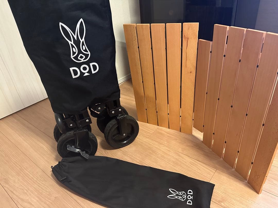 DOD 折りたたみ式キャリーワゴン　 折りたたみテーブル　セット