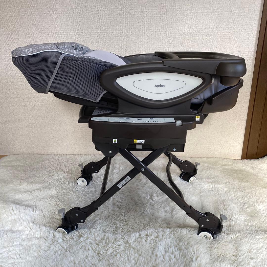 【極美品】Aprica ユラリズム オートライト 電動ハイローチェア グレー