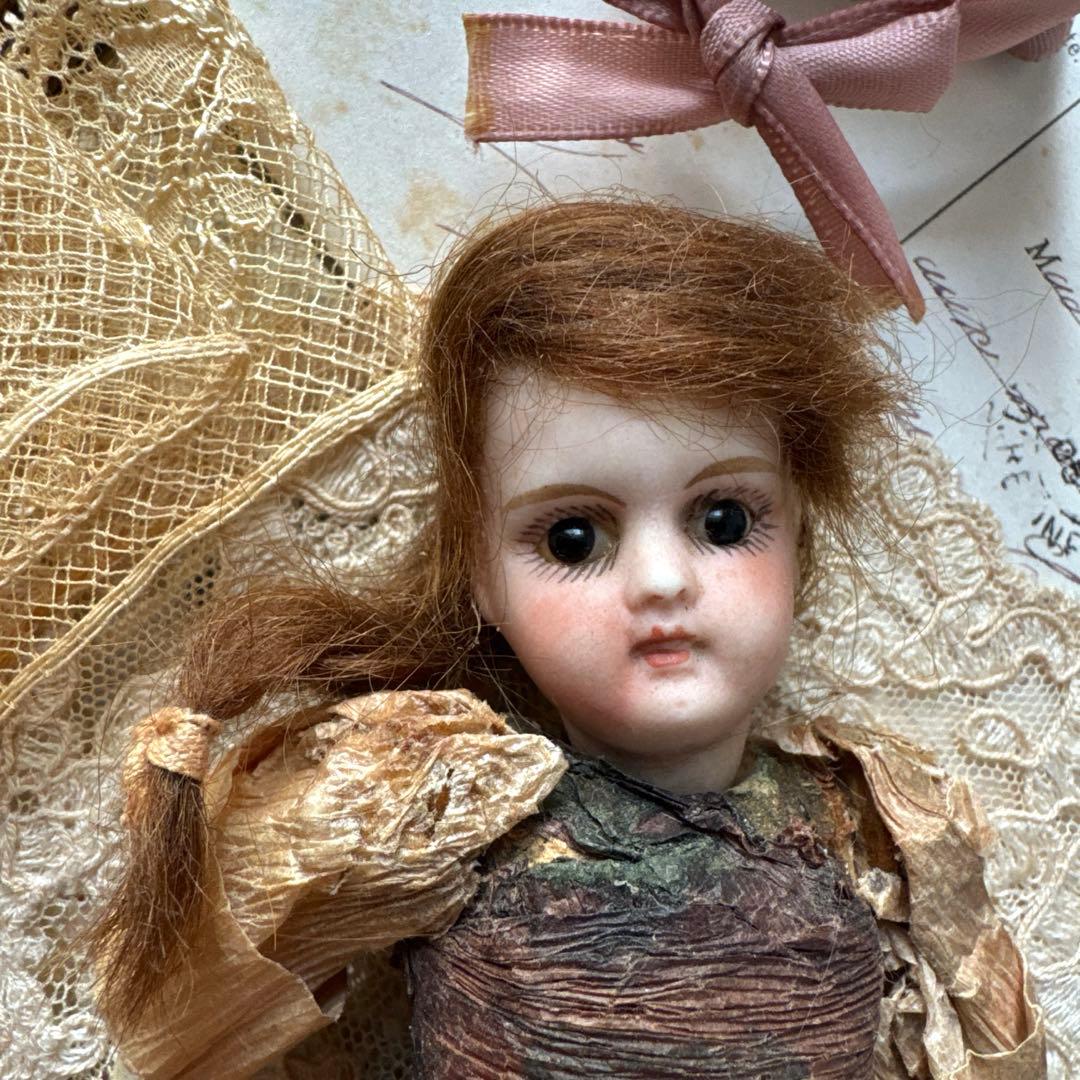 アンティークミニョネット　ビスクヘッドドール　フレンチミニョネット