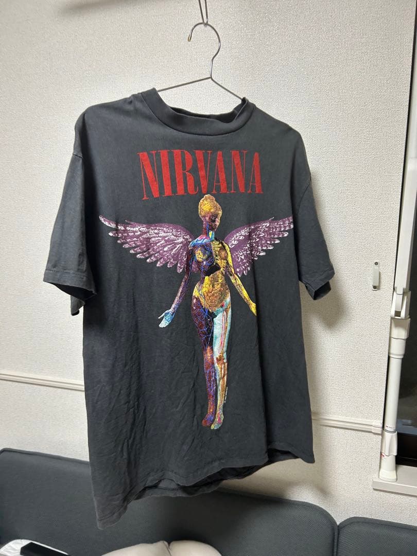 ニルヴァーナ　NIRVANA IN UTERO インウテロ ブラックTシャツ