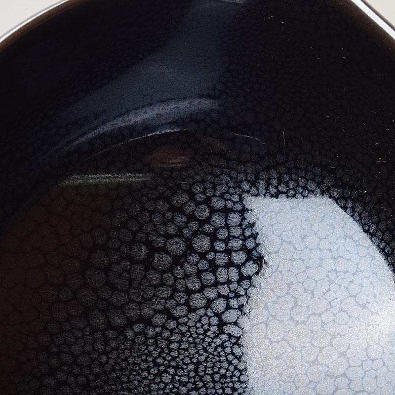 和食器　茶懐石　小杉焼　栄一窯　油滴天目釉　小鉢　五客　共布共箱　V　R9163