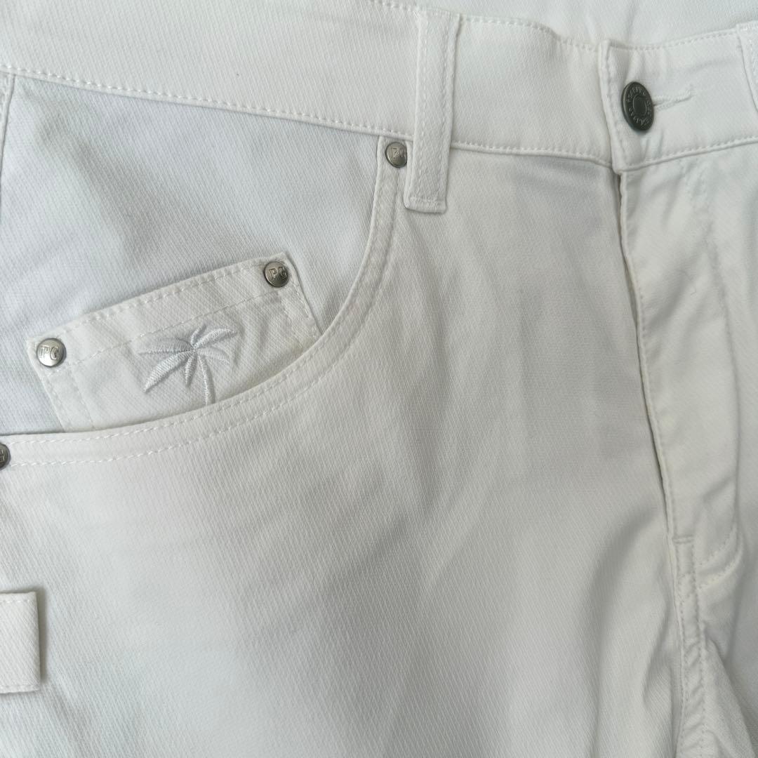現行モデル　美品　パーリーゲイツ　パンツ　白　S〜M相当　ホワイト　コットン　3