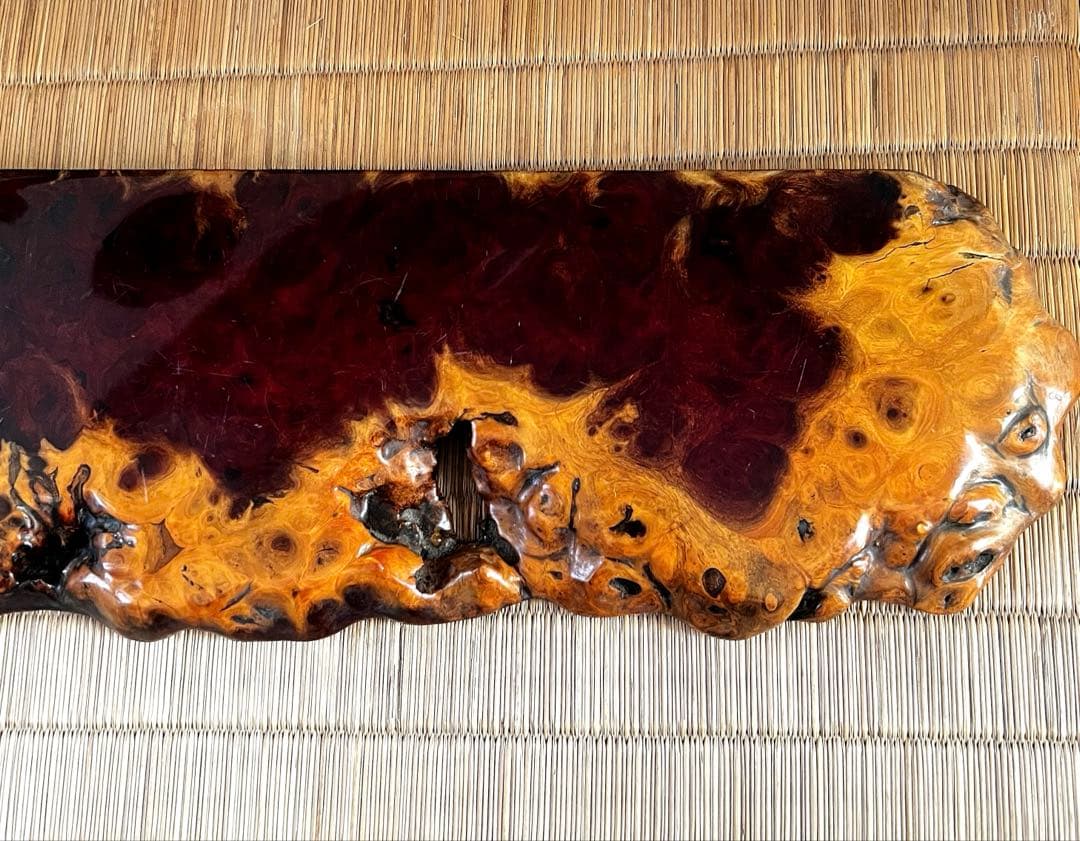 時代 花梨 玉杢 瘤 花台 香台 盆栽台 平台 約45㎝