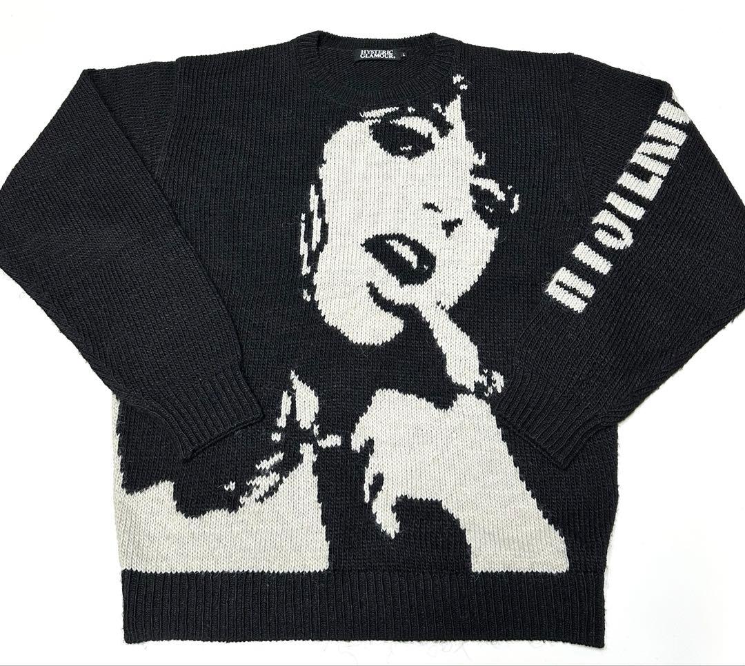 【極美品】HYSTERIC GLAMOURヒステリックグラマー ニット L 黒