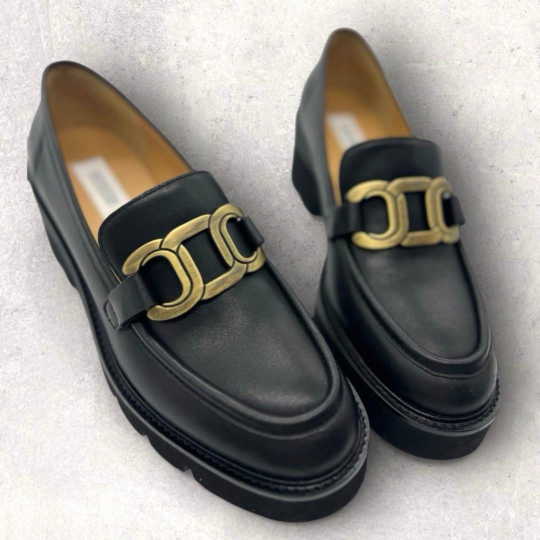 美品☆MACKINTOSH PHILOSOPHY ☆厚底ローファー☆ブラック☆