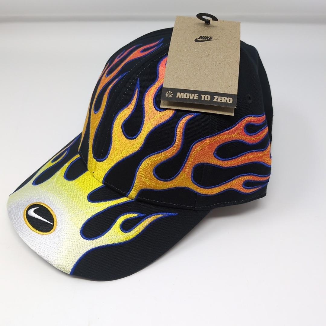 ナイキ ストラクチャード OG フレーム キャップ　NIKE ファイヤー 炎 黒