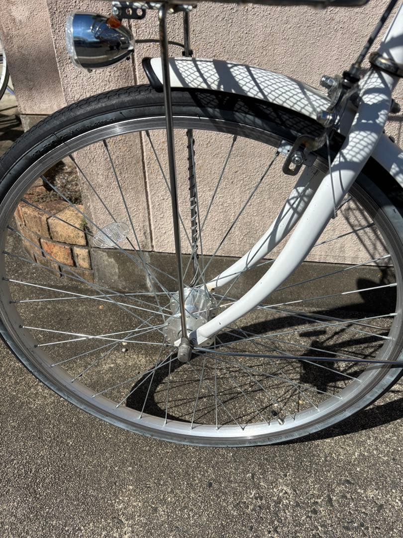 自転車　シティサイクル　白　26インチ　子ども　【福岡市直接受け取り希望】