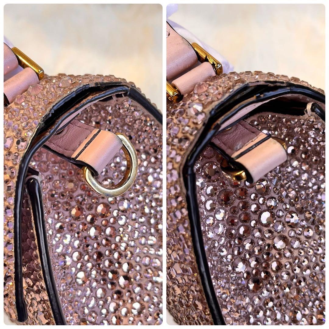 美品✨希少✨ヴァレンティノ Vスリング ミニハンドバッグ ピンク
