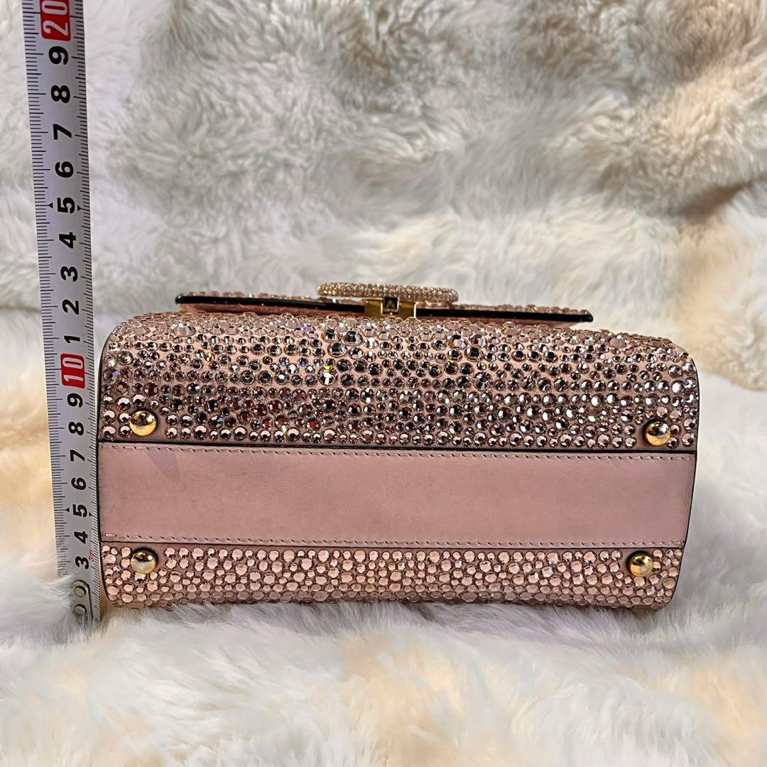 美品✨希少✨ヴァレンティノ Vスリング ミニハンドバッグ ピンク