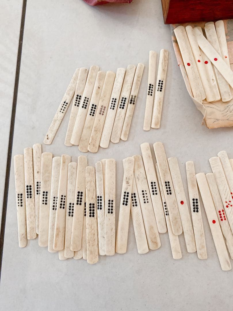 麻雀牌　背竹牌　昭和初期　vintage 時代物　骨董品