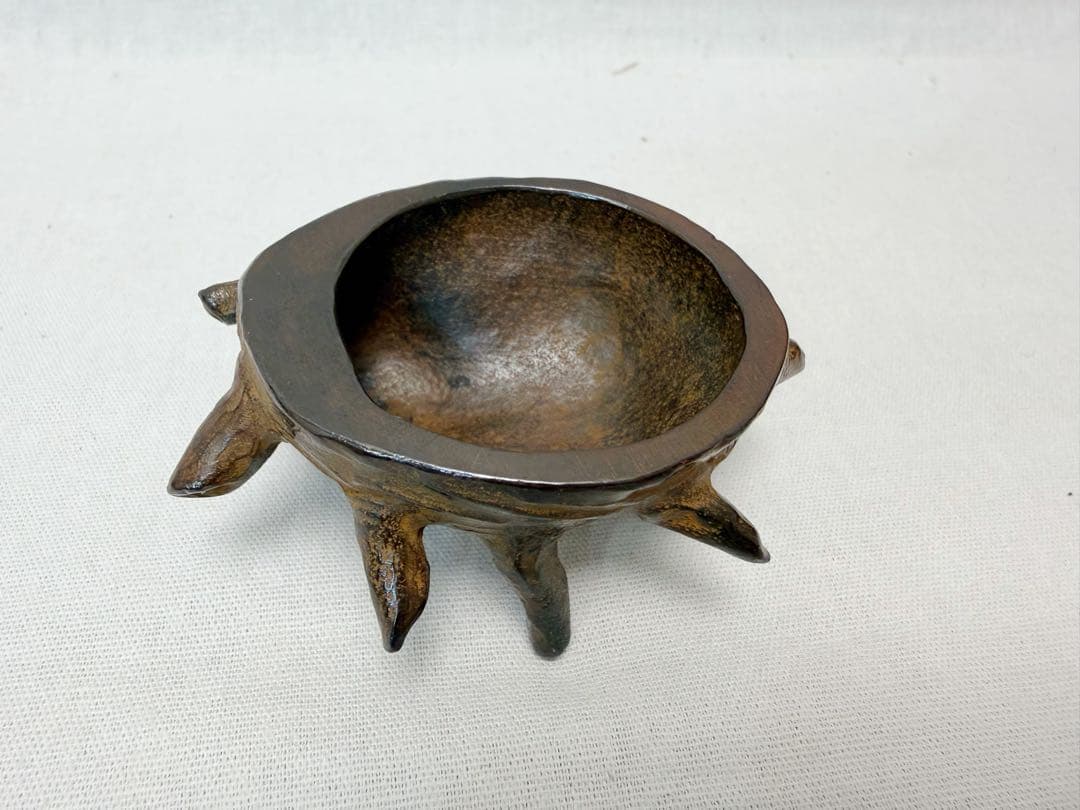 ほぼ未使用 茶道具 唐銅 ホヤ香炉蓋置 栄螺 3点セット