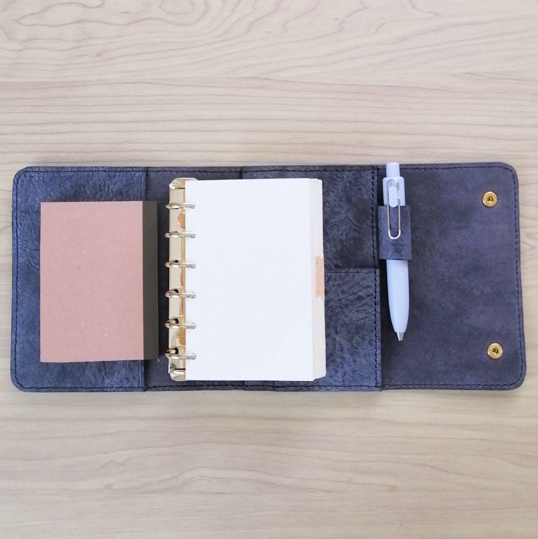 ミニ6 システム手帳 ダークグレー