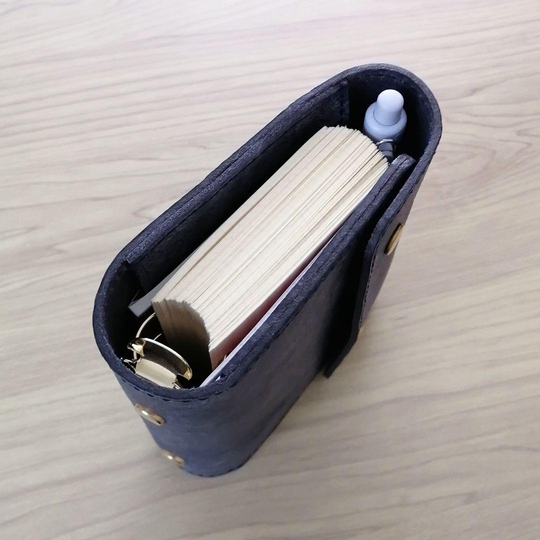 ミニ6 システム手帳 ダークグレー