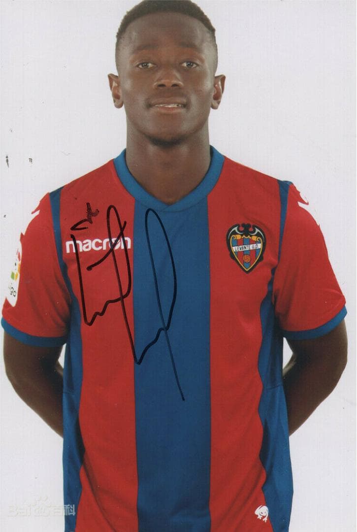 直筆サイン入り写真 エマニュエル・ボアテング レバンテUD SA鑑定済