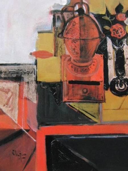 Shimada Shozo、卓上静物、希少画集画、高級額装