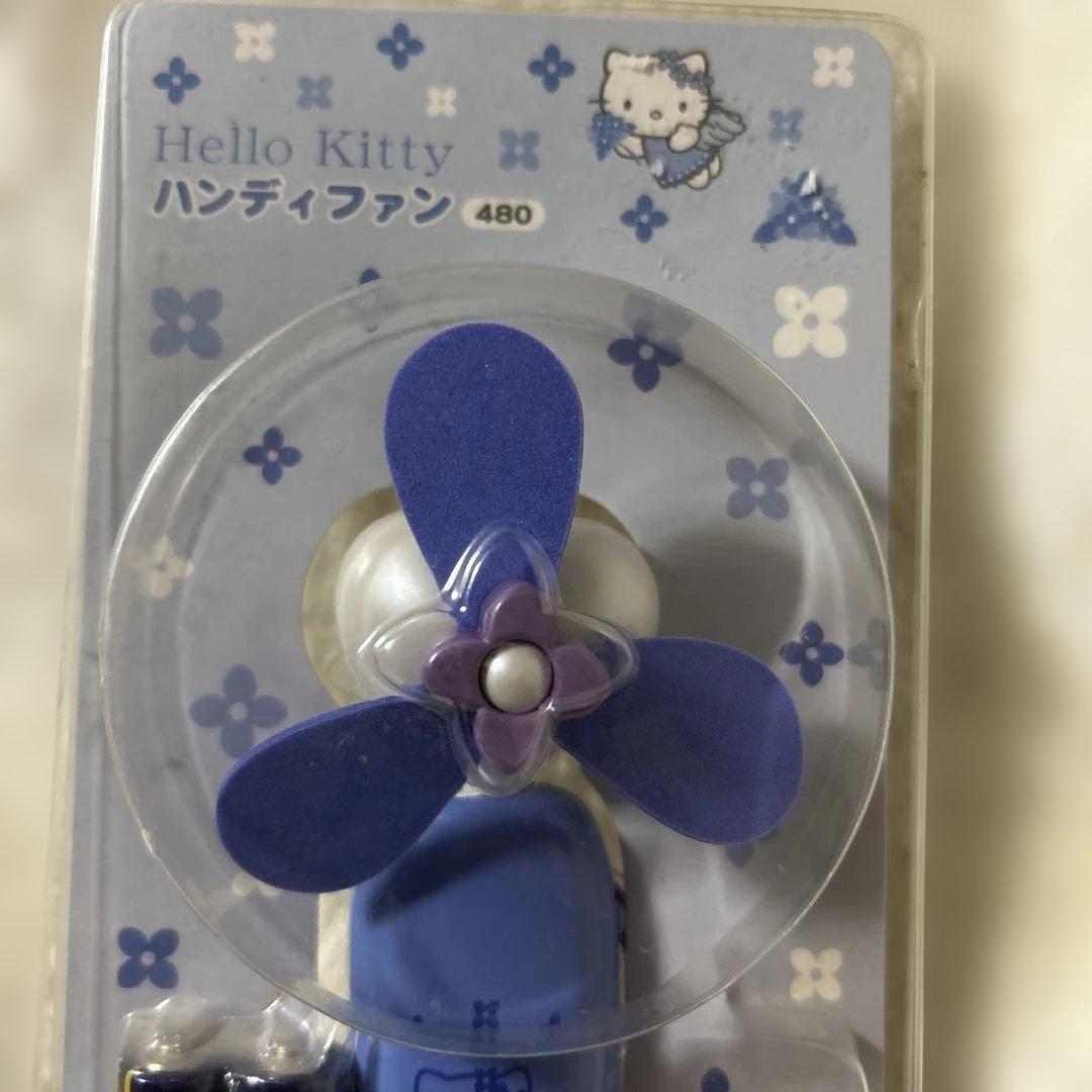 レトロ☆ハローキティ エンジェルキティミニファン ハンディファン マスコット付き