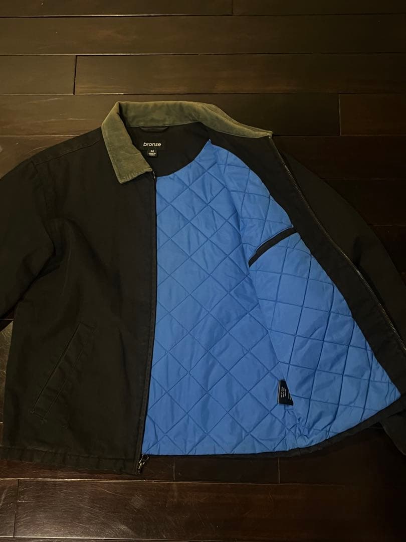 bronze ブラックジャケット 襟付き