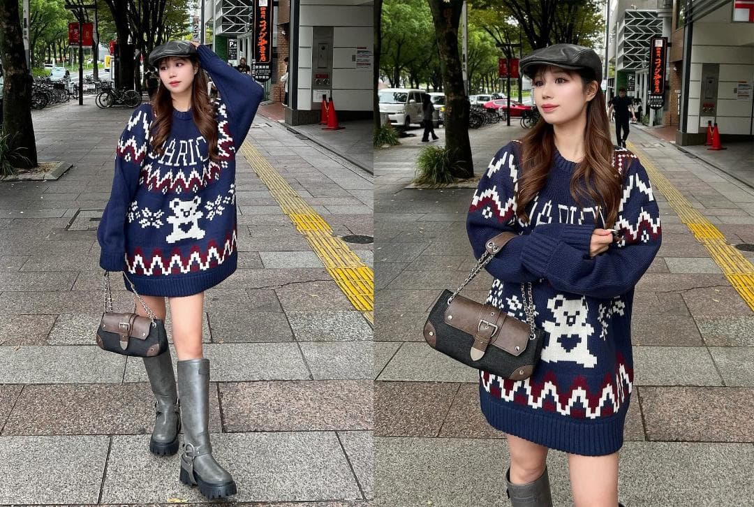 ダーリッチ darich ノルディックベアニットプルオーバー NVY ネイビー