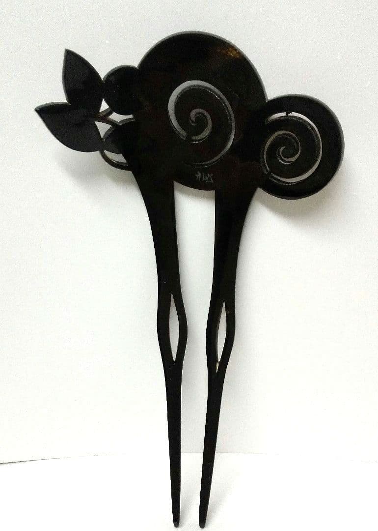 【永光作】本鼈甲 螺鈿簪 銘あり 美品