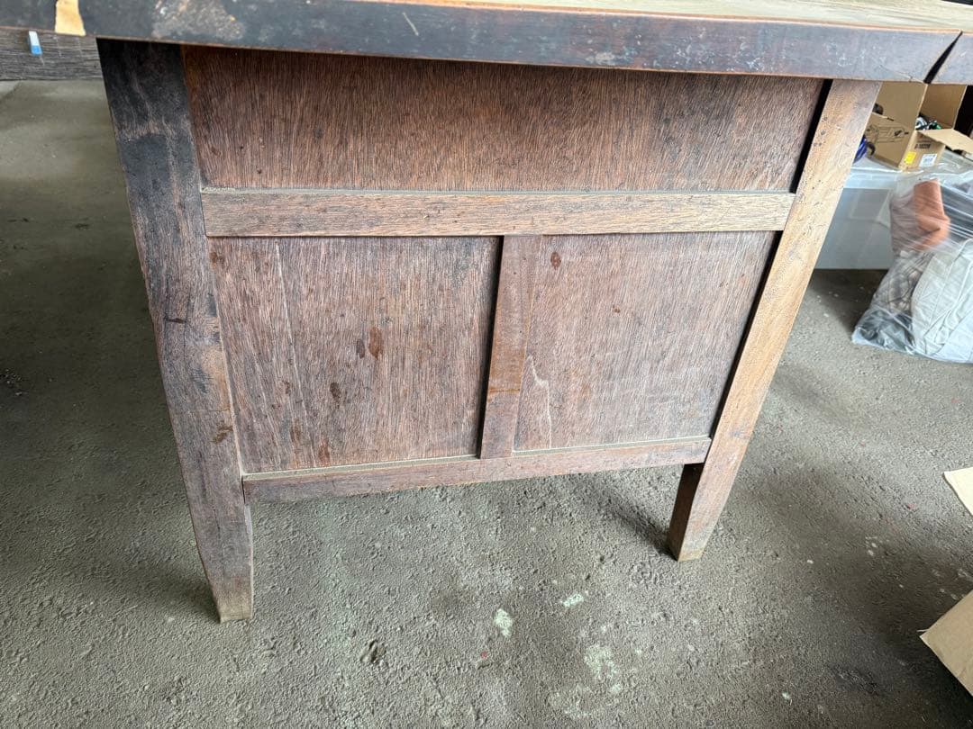 n*9様 【O-1831】作業台 ワークテーブル 机 昭和レトロ アンティーク