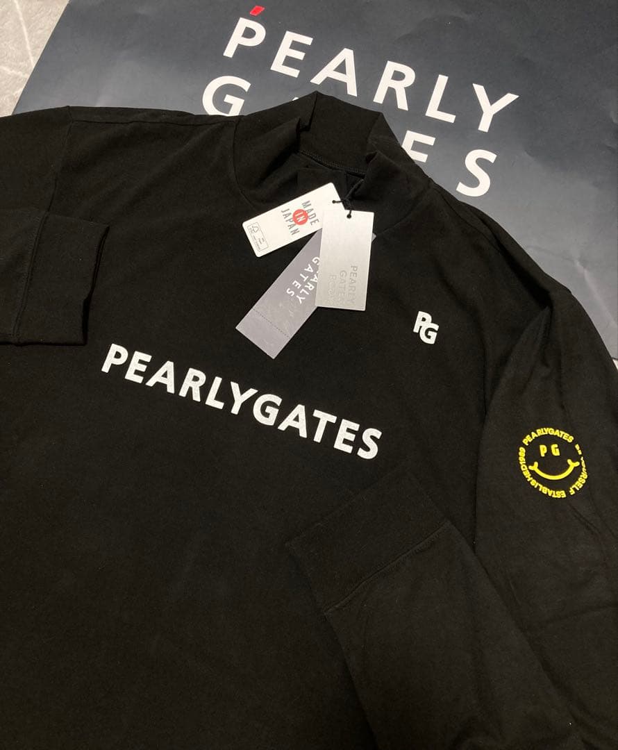 新品 パーリーゲイツ ラグウォームプレミア ハイネックカットソー(6)LL/濃紺