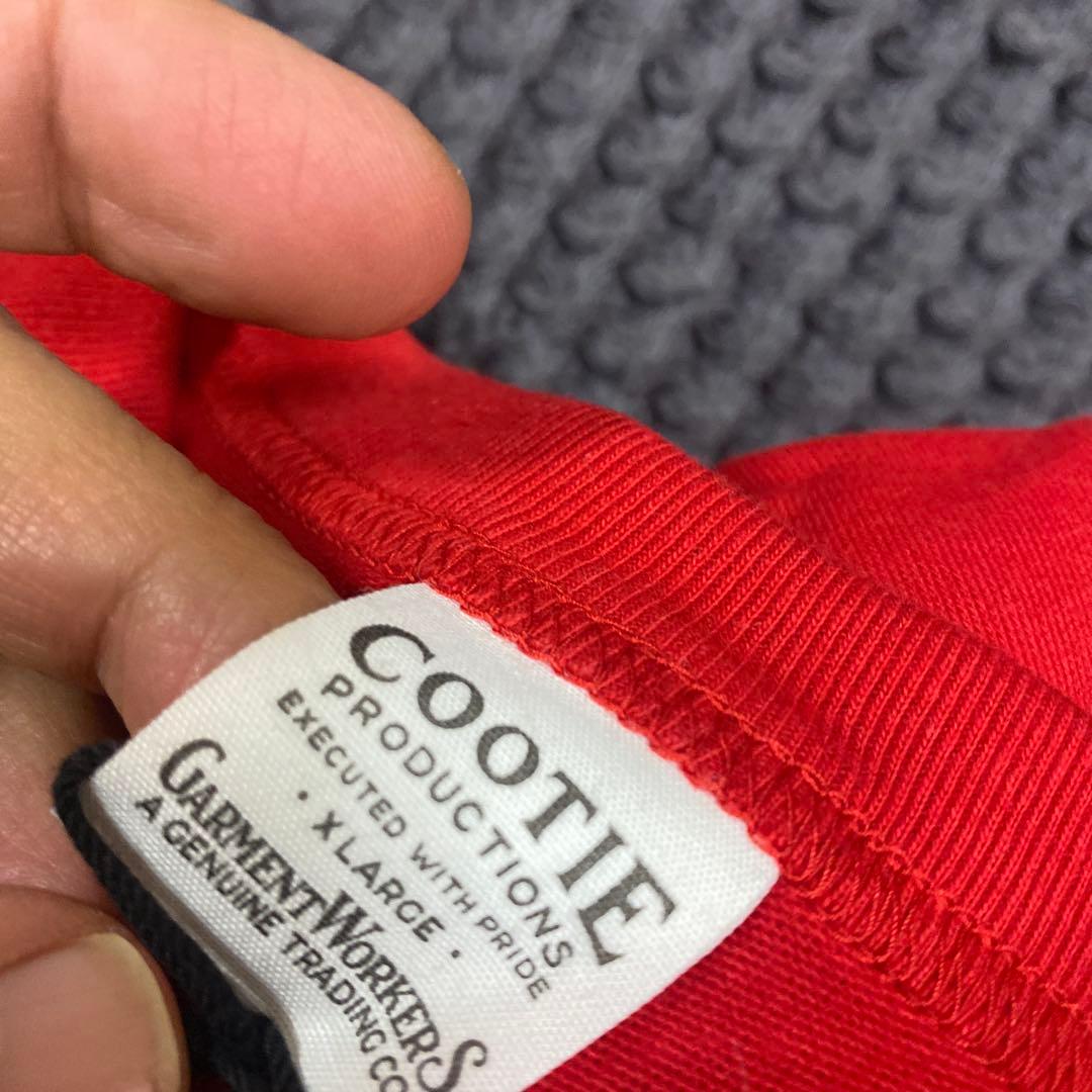 クーティー COOTIE フットボールシャツ NFL XL 赤 日本製 新品