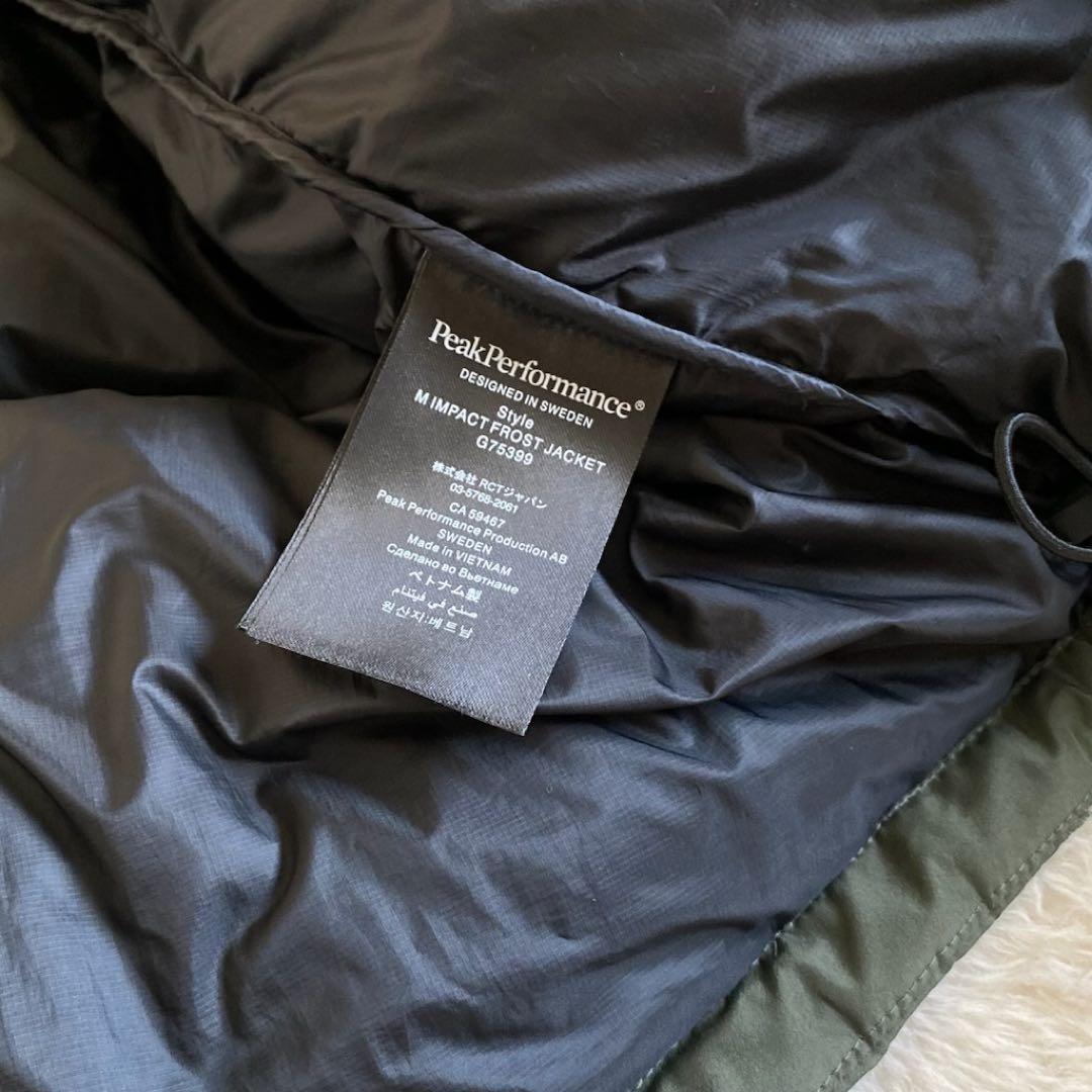 【美品】 ピークパフォーマンス　ダウンジャケット　極厚　メンズ　ロゴ　XL