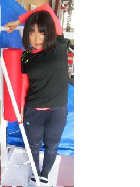 プルオーバー　マシン　健常者と車椅子 パラアスリート 試作１号