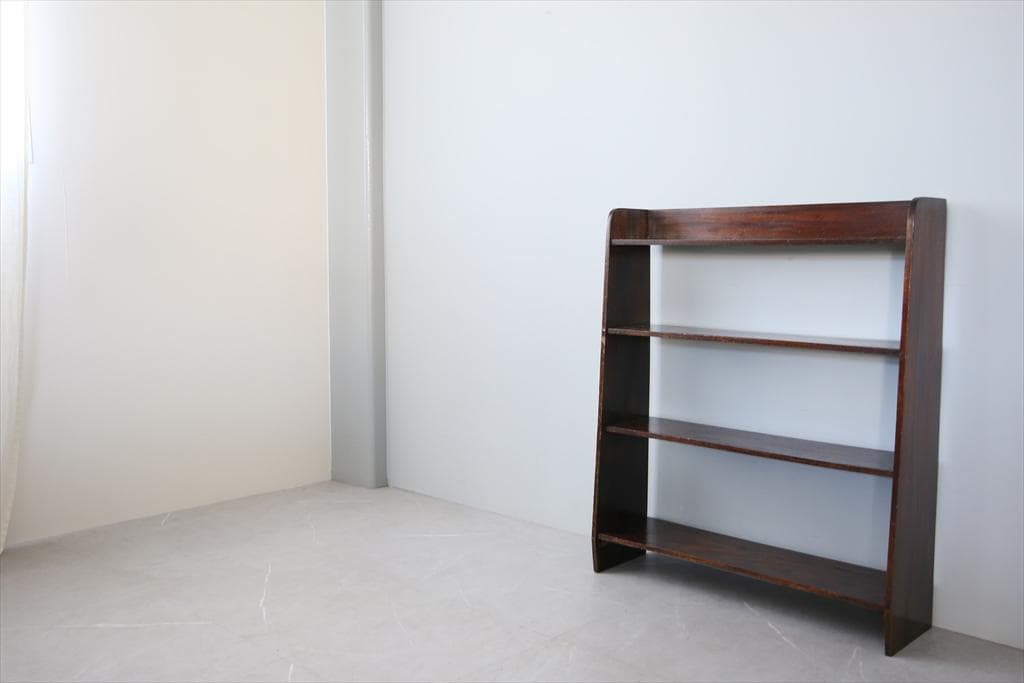 英国アンティーク木製ブックシェルフ/本棚/オープンラック/飾り棚(89-63