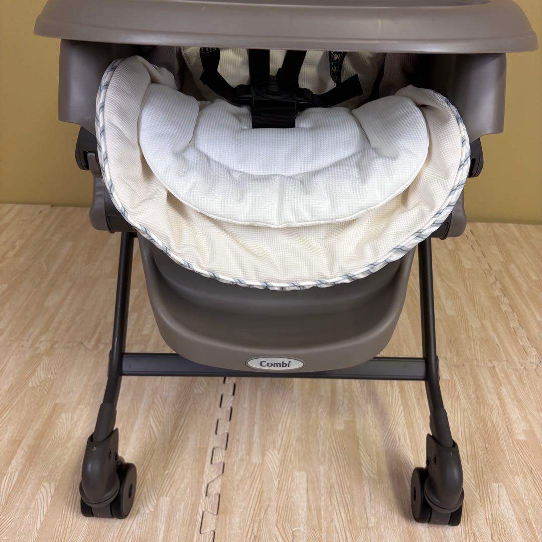 極上クリーニング済　☆綺麗☆　コンビ　ハイローベッド＆チェア　ネムリラ　グレー