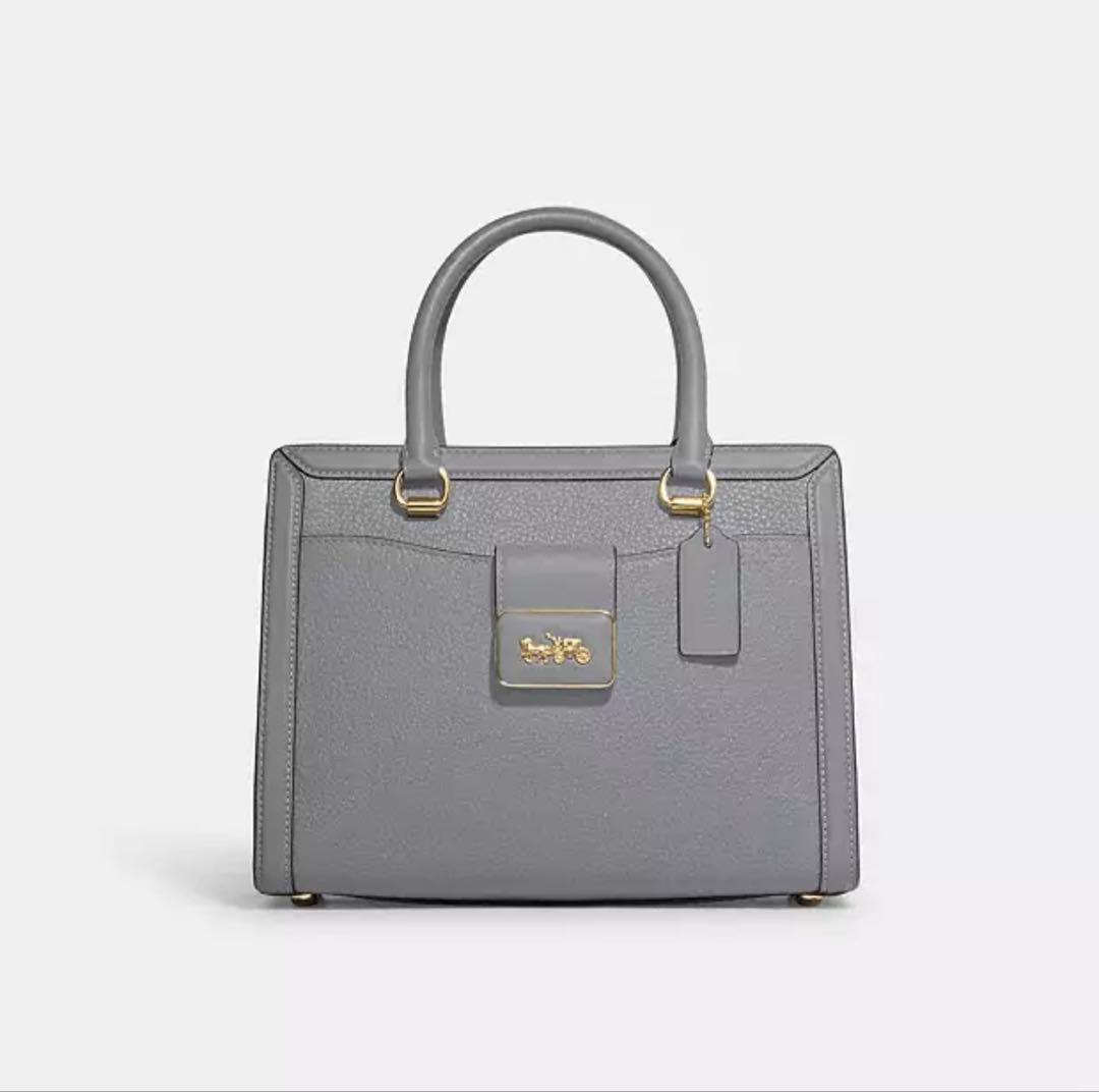 COACH グレース キャリーオール ハンドバッグ グレー超美品！