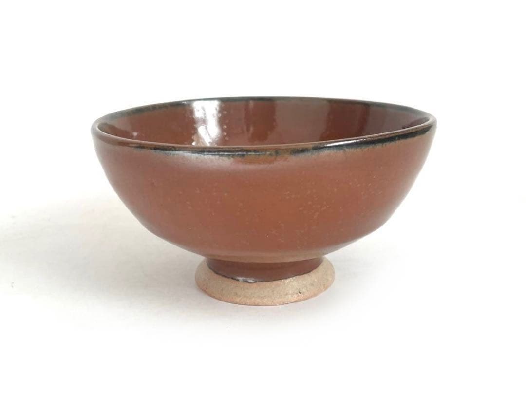 陶芸家　小山冨士夫　小山富士夫　古山子　柿釉　茶碗　茶碗　茶盌　抹茶碗　共箱