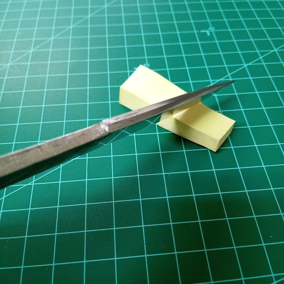 【ナイフ加工用玉鋼/合法サイズ】無銘脇差・短刀/錆身日本刀切先部分残欠