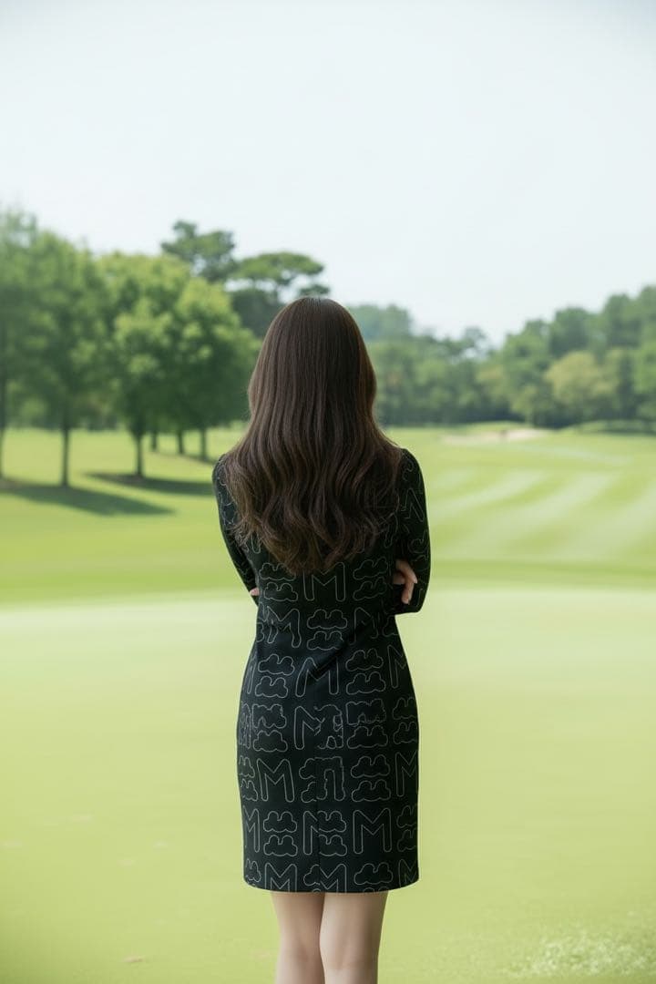 新品タグ付mutaMARINE ゴルフボンディングワンピース サイズ1 ブラック