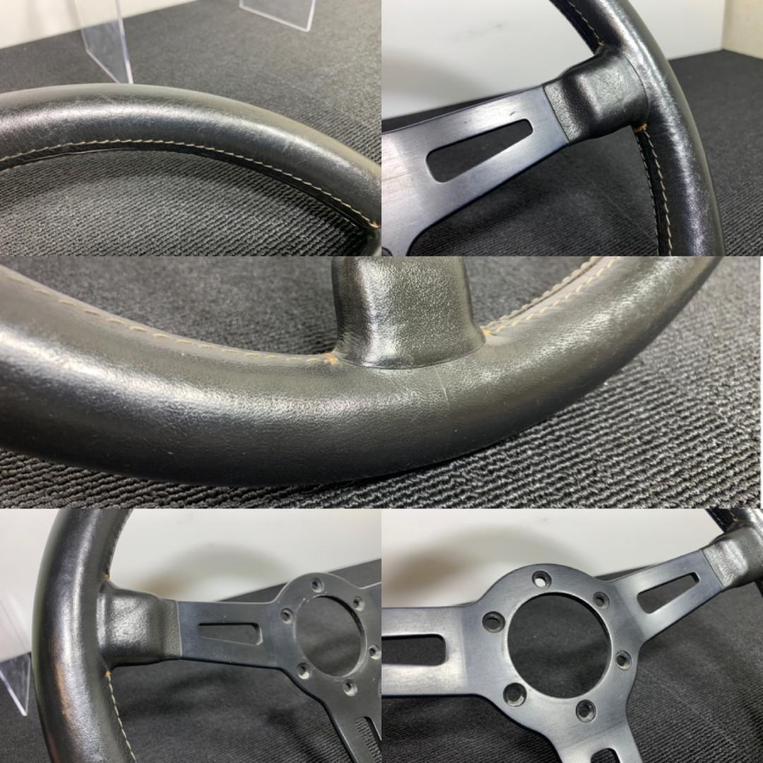 希少 アバルト ABARTH レザーステアリング 35パイ 当時物 艶有り 綺麗