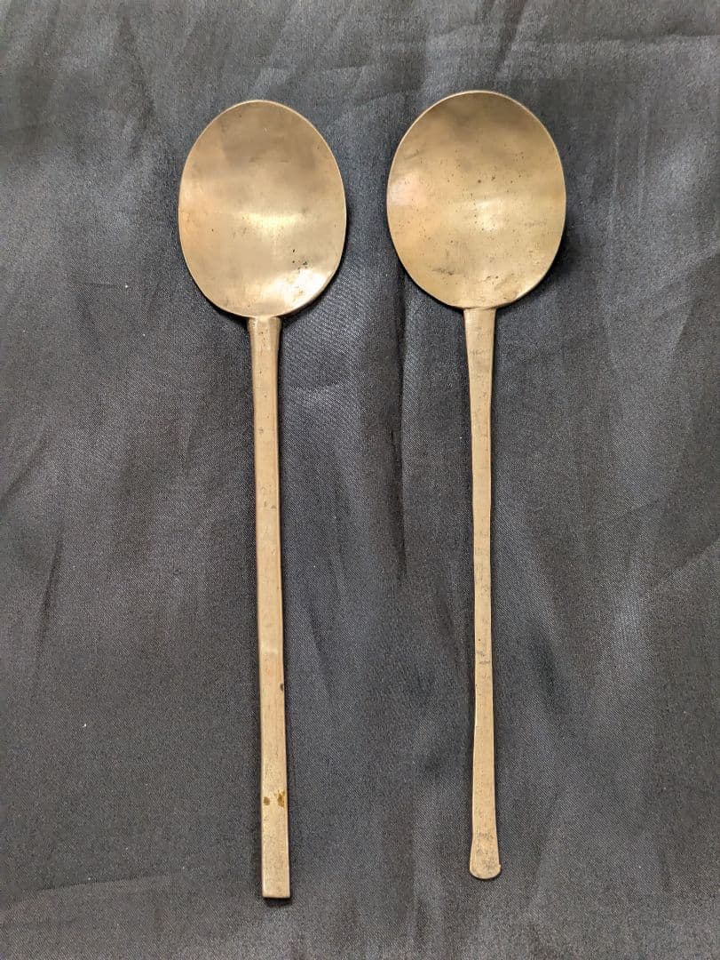 スッカラ　韓国　スプーン アンティーク 真鍮 ブラス 古道具 くらし　レトロ