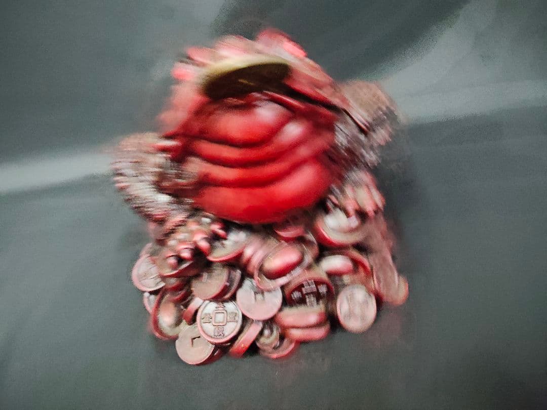 ​【特大・重量4.3kg】風水 銭蛙（ぜにがえる） 三本脚の蛙 縁起物 置物