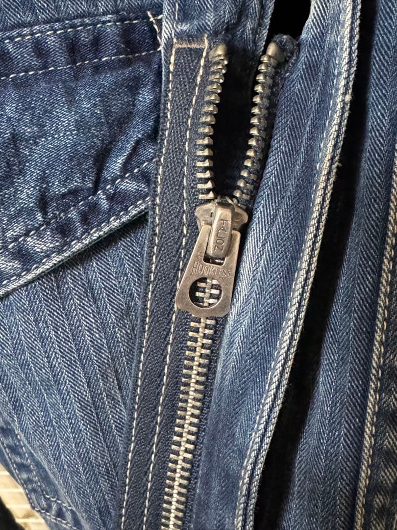 RRL ダブルアールエル　インディゴ　ヘリンボーン　オールインワン　つなぎ