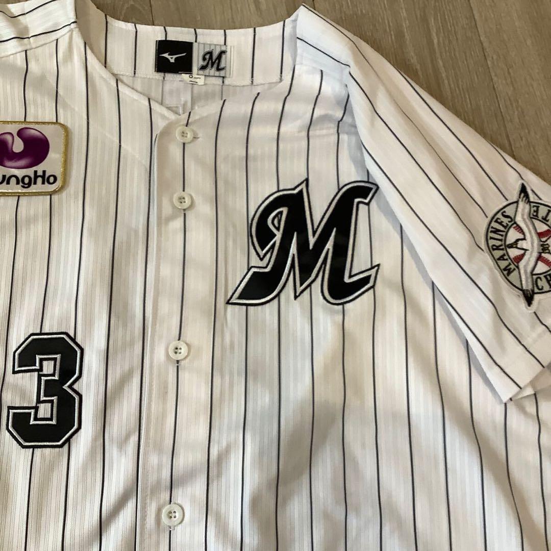 千葉ロッテマリーンズ　角中勝也　ユニフォーム　Oサイズ　鴎ワッペン付き